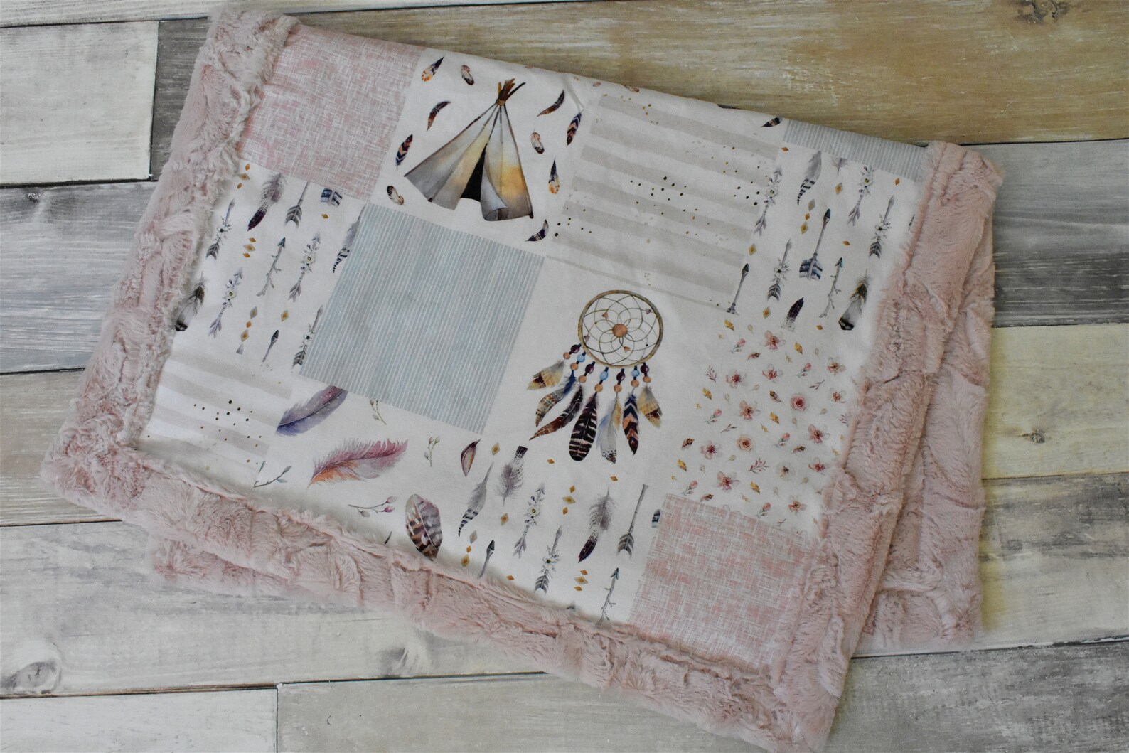 Baby Boho Blanket Teepee Blanket Dreamcatcher Blanket Etsy