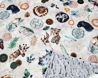 Safari Baby Blanket - Safari Nursery -  - Safari Baby Gift - Gender Neutral - Animal  Blanket - Minky baby Blanket