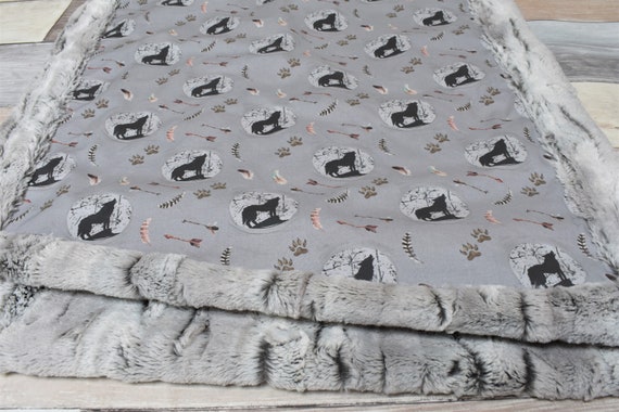 wolf baby blanket