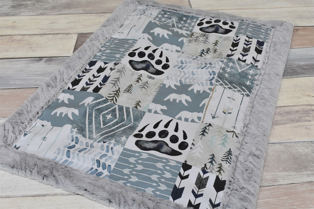 Bear Baby Blanket Rustic Bear Blanket Polar Bear Blanket Bear Nursery