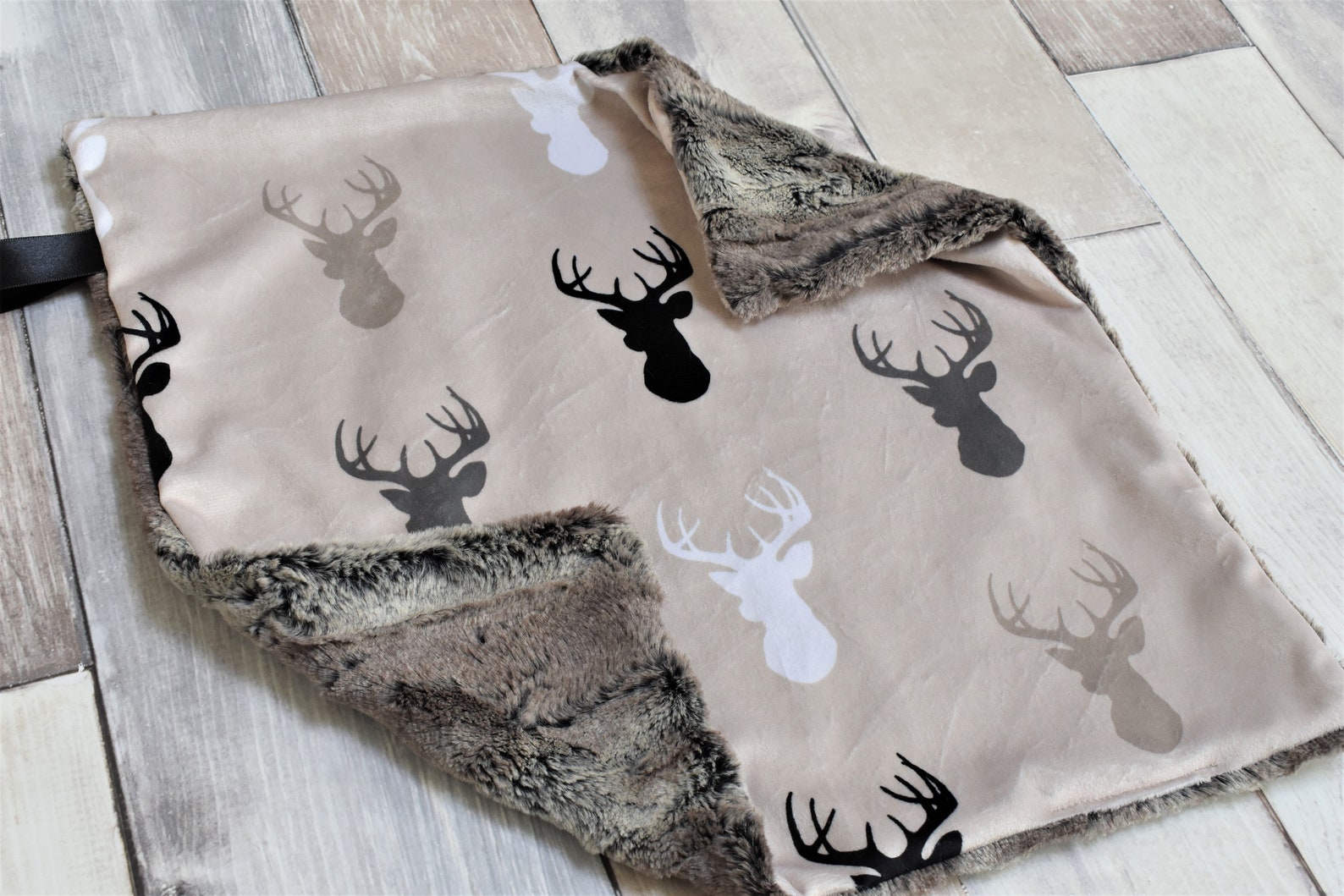 Brown Deer Lovey Deer Mini Baby Blanket Deer Security Etsy