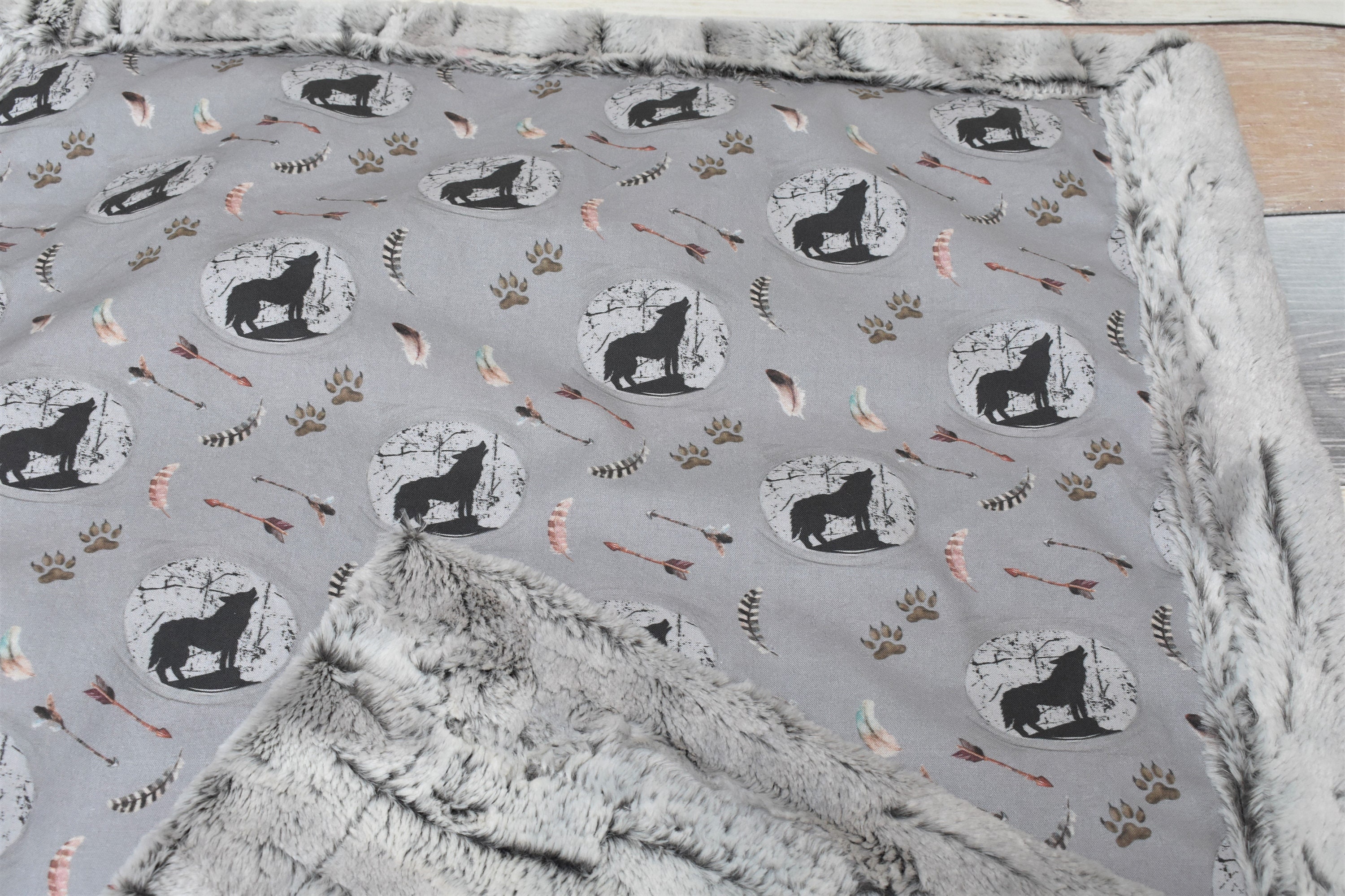 Wolf Baby Blanket Gray Wolf Blanket Wolf Baby Gift Wolf Etsy