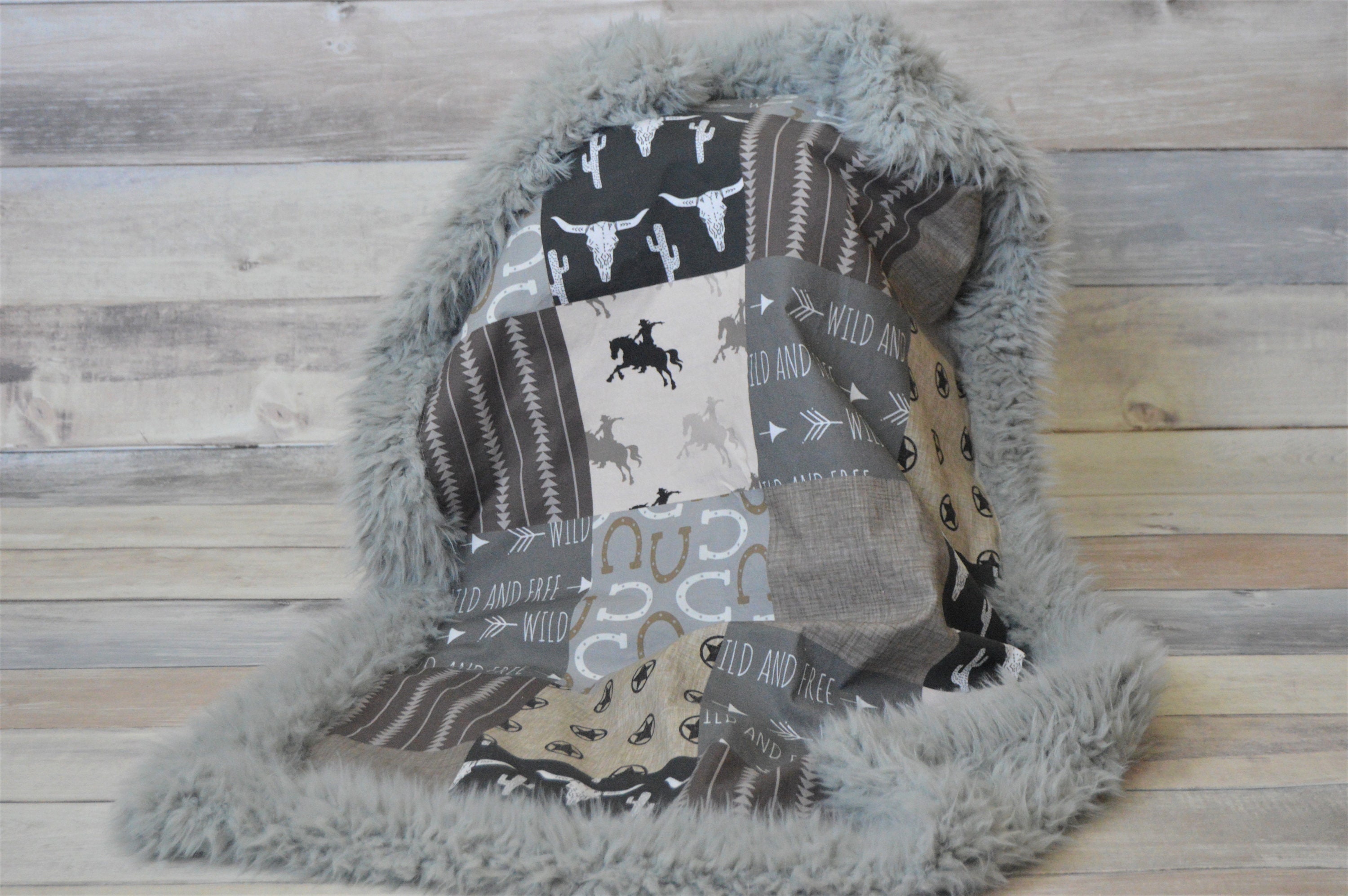 Cowboy Baby Blanket Western Baby Blanket Boy Baby Blanket Etsy
