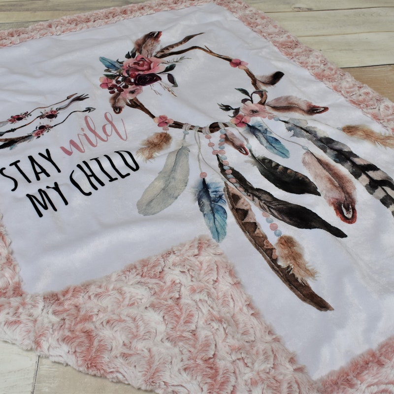 Dream Catcher Colorful Feather Hooded Blanket