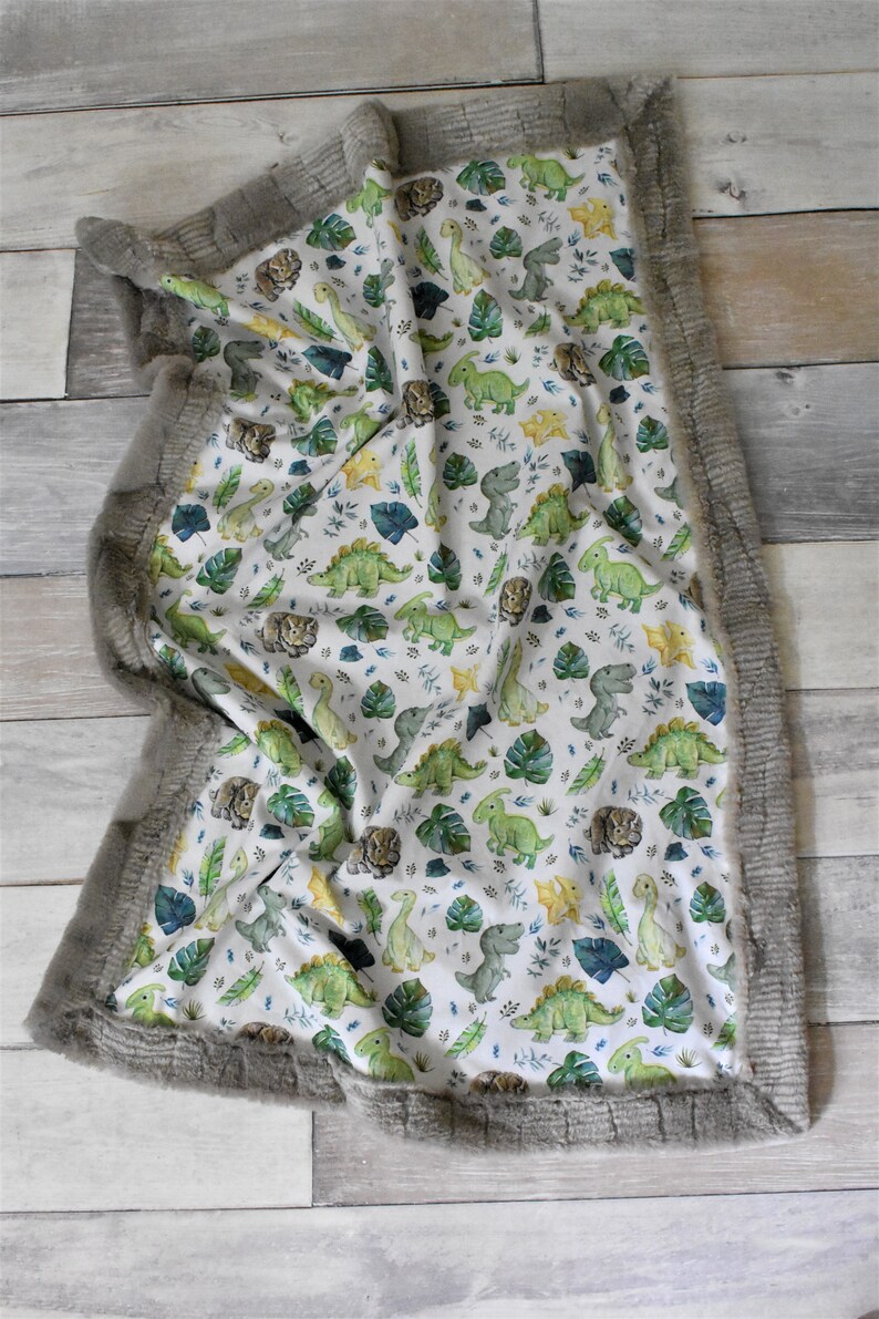 Dinosaur Baby Blanket Dinosaur Toddler Blanket Dinosaur Etsy