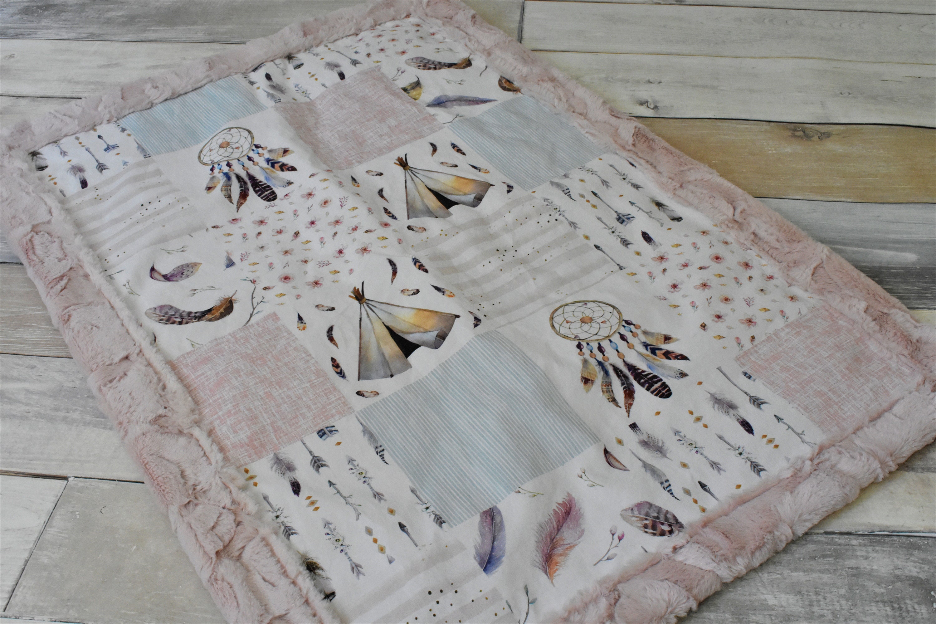 Baby Boho Blanket Teepee Blanket Dreamcatcher Blanket Etsy