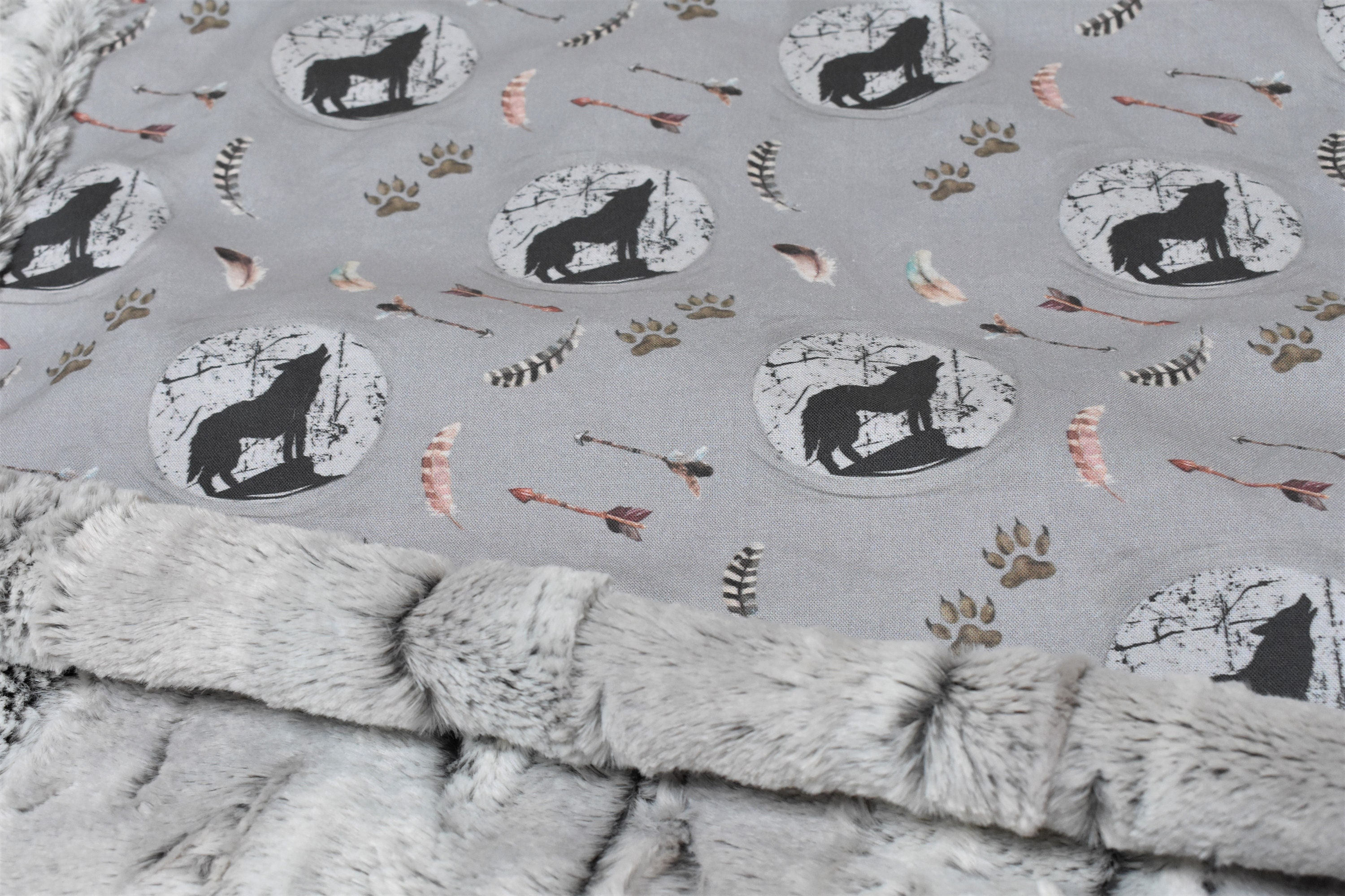Wolf Baby Blanket Gray Wolf Blanket Wolf Baby Gift Wolf Etsy