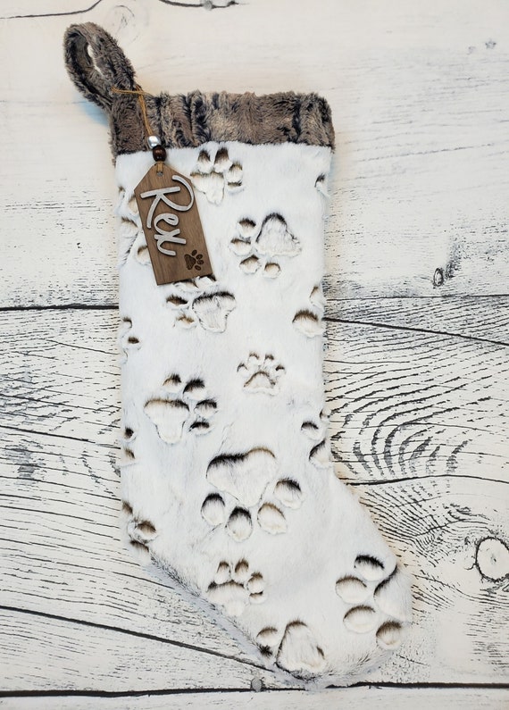 Pet Christmas Stocking - Dog Stocking - Cat Stocking - Pet Stocking - Personalized Pet Stocking - Pet Paw Stocking