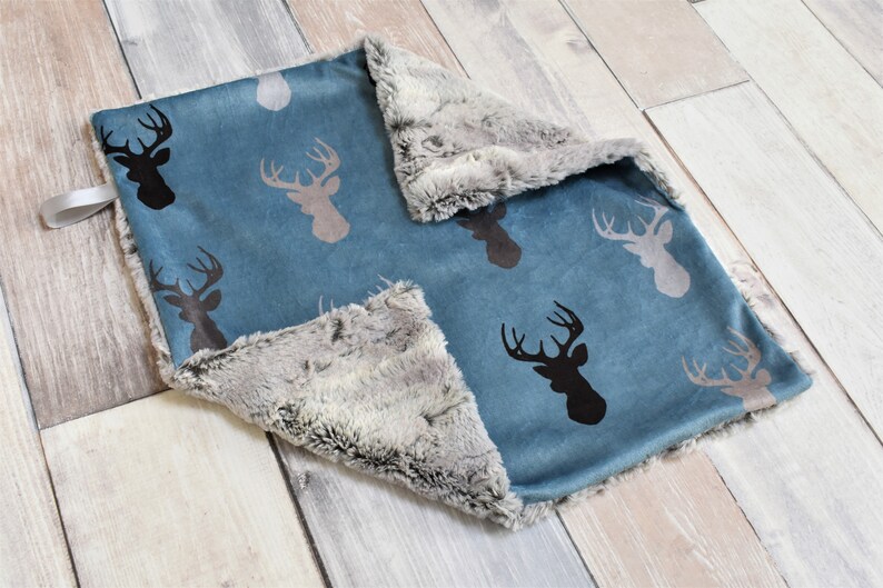Deer Lovey Deer Mini Baby Blanket Buck Security Blanket Etsy