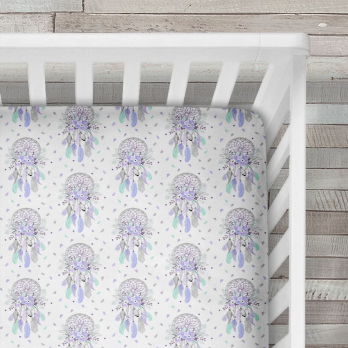 Purple Dream Catcher Crib Sheet Dream Catcher Crib Bedding Etsy