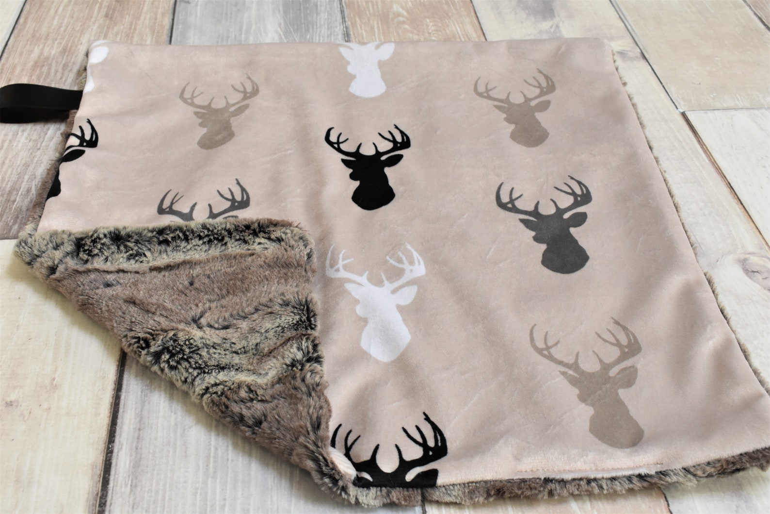Brown Deer Lovey Deer Mini Baby Blanket Deer Security Etsy