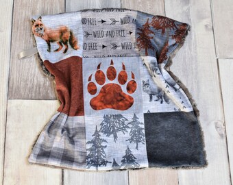 Fox Lovey - Fox Mini Baby Blanket - Woodland Lovey - Lovey - Fox Baby Gift - Fox Baby Shower - Lovie - Fox Security Blanket