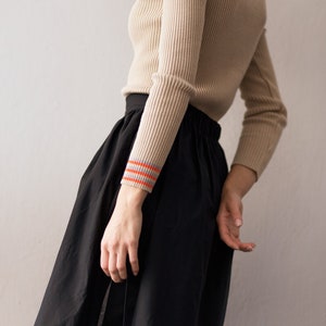 Short organic cotton poplin skirt image 2