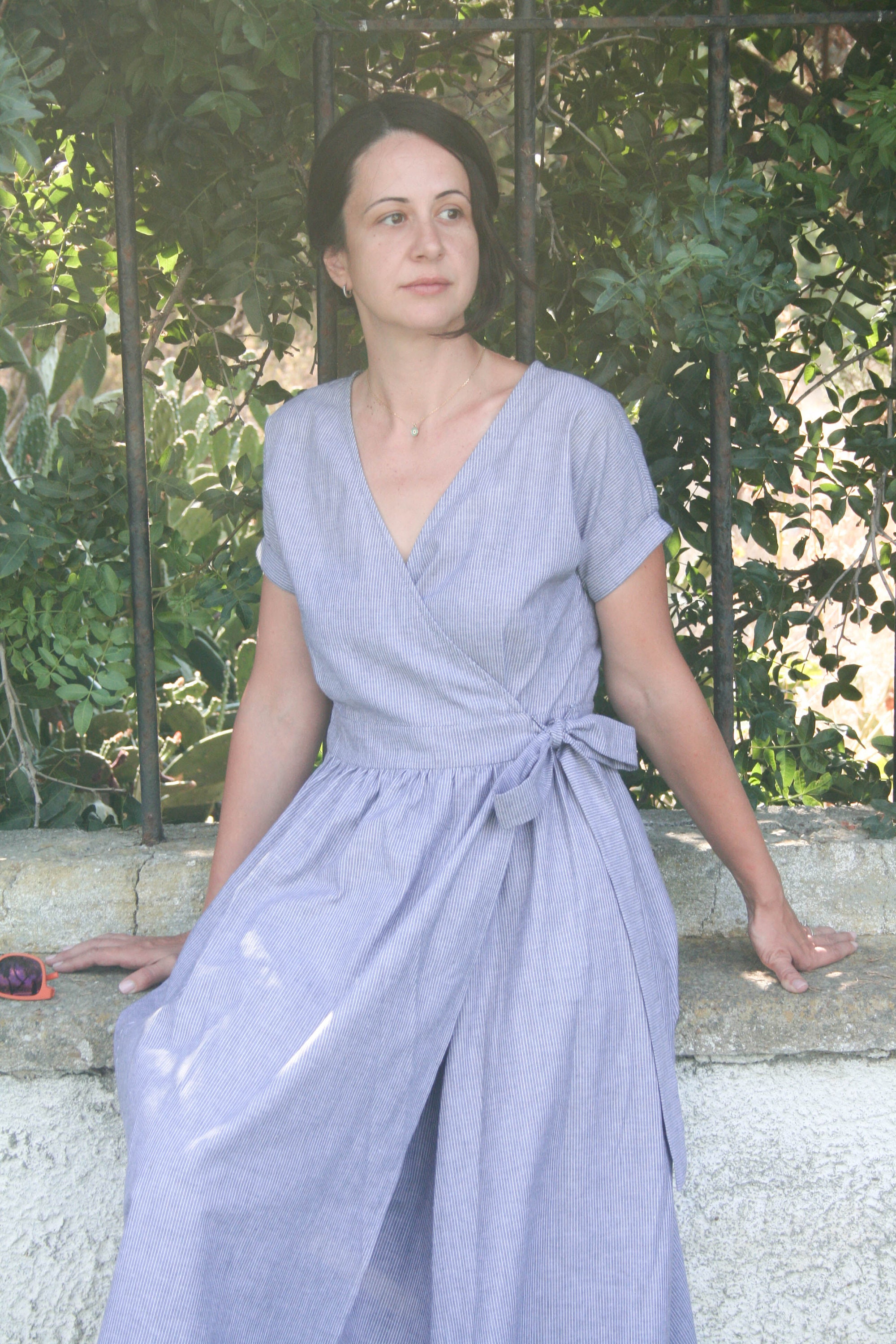 White Wrap Organic Cotton Dress Kurta