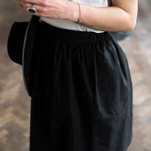 Short organic cotton poplin skirt image 5