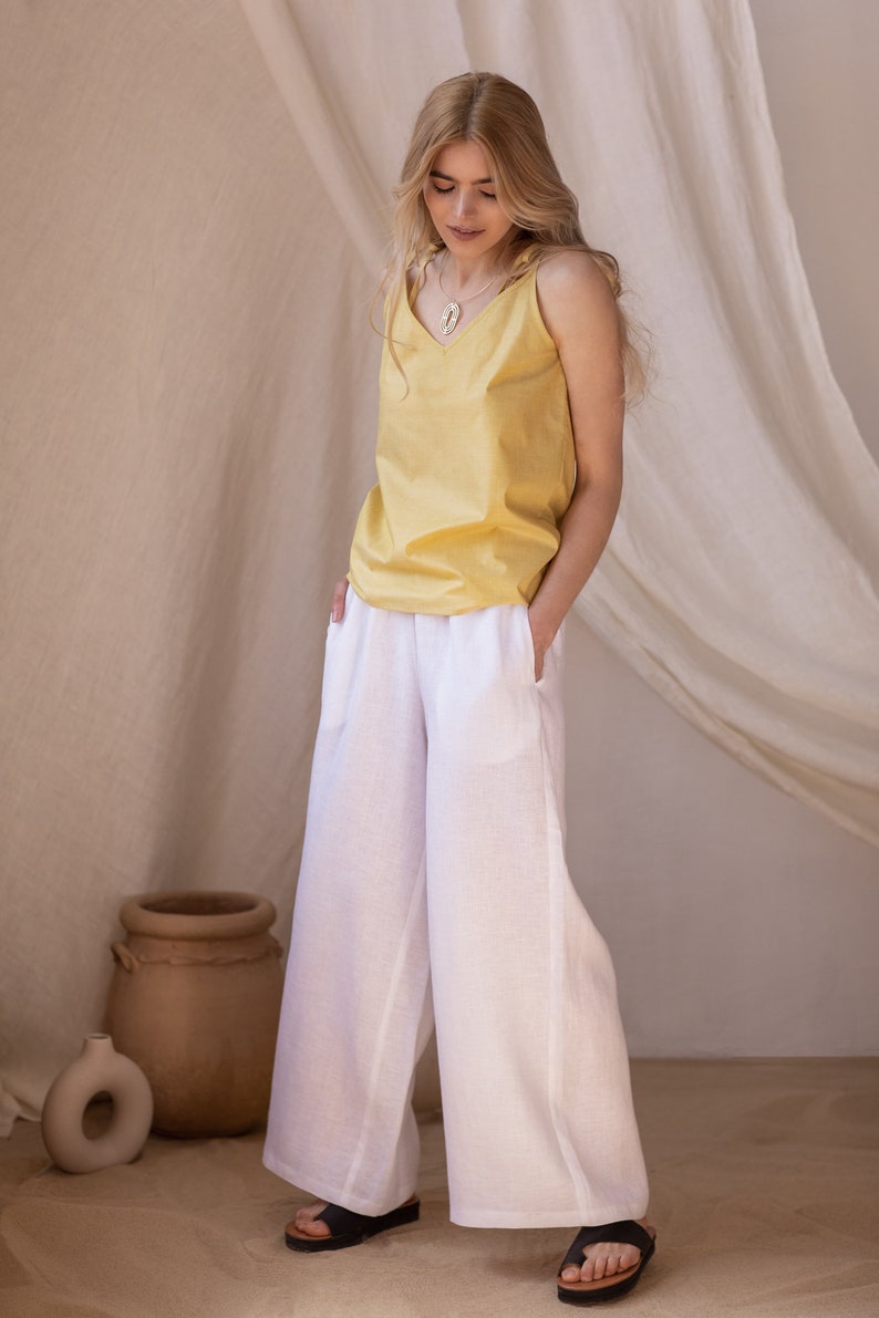 Wide linen pants image 6