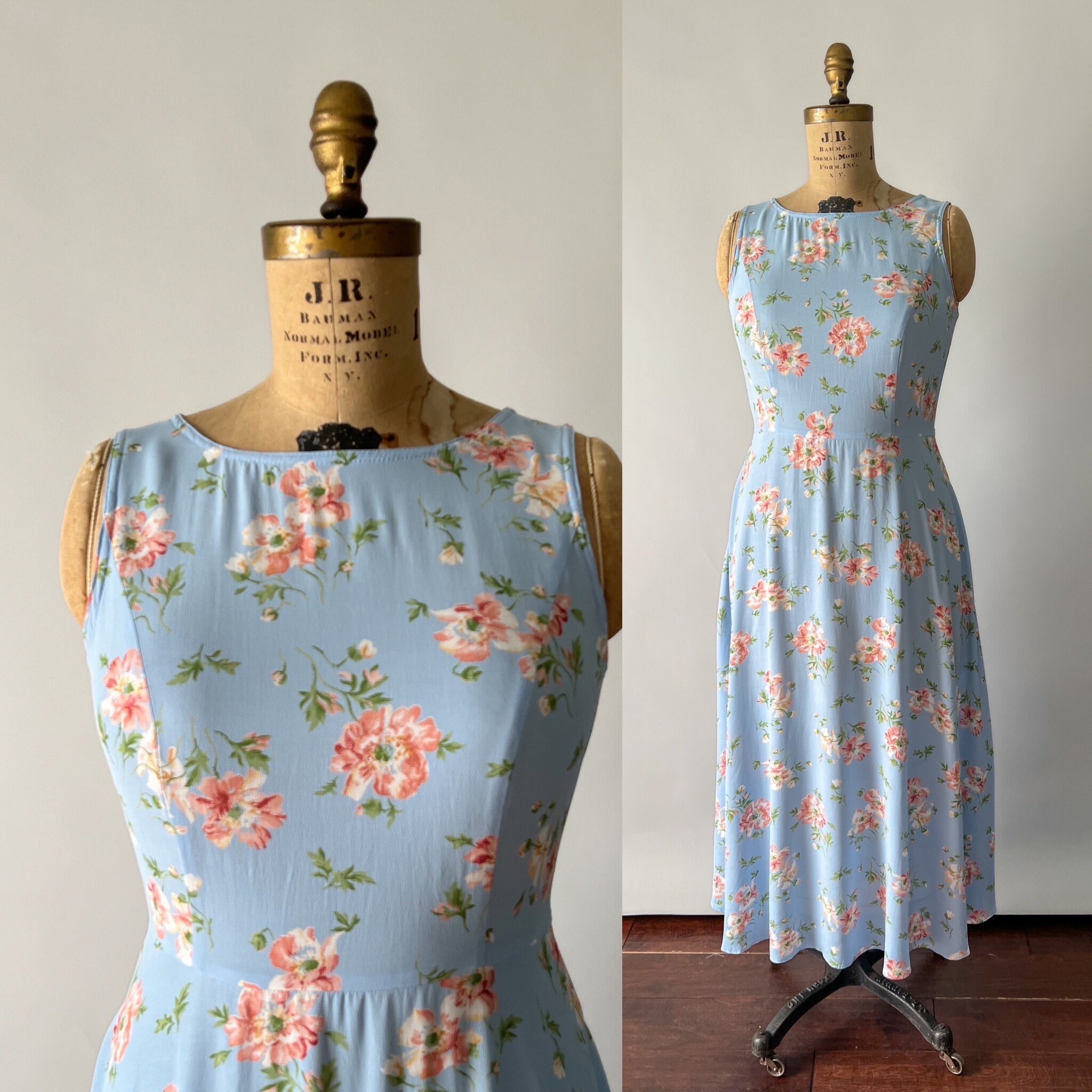 【受注生産品】 laura ashley rayon flower dress vintage ワンピース