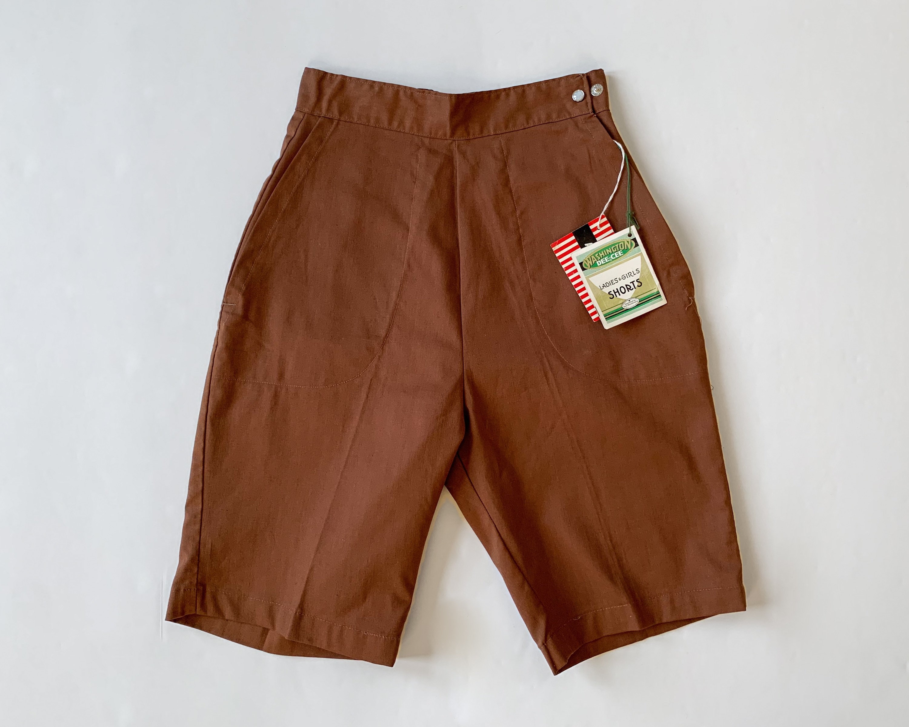 Vintage 60s Shorts 1960s Brown High 