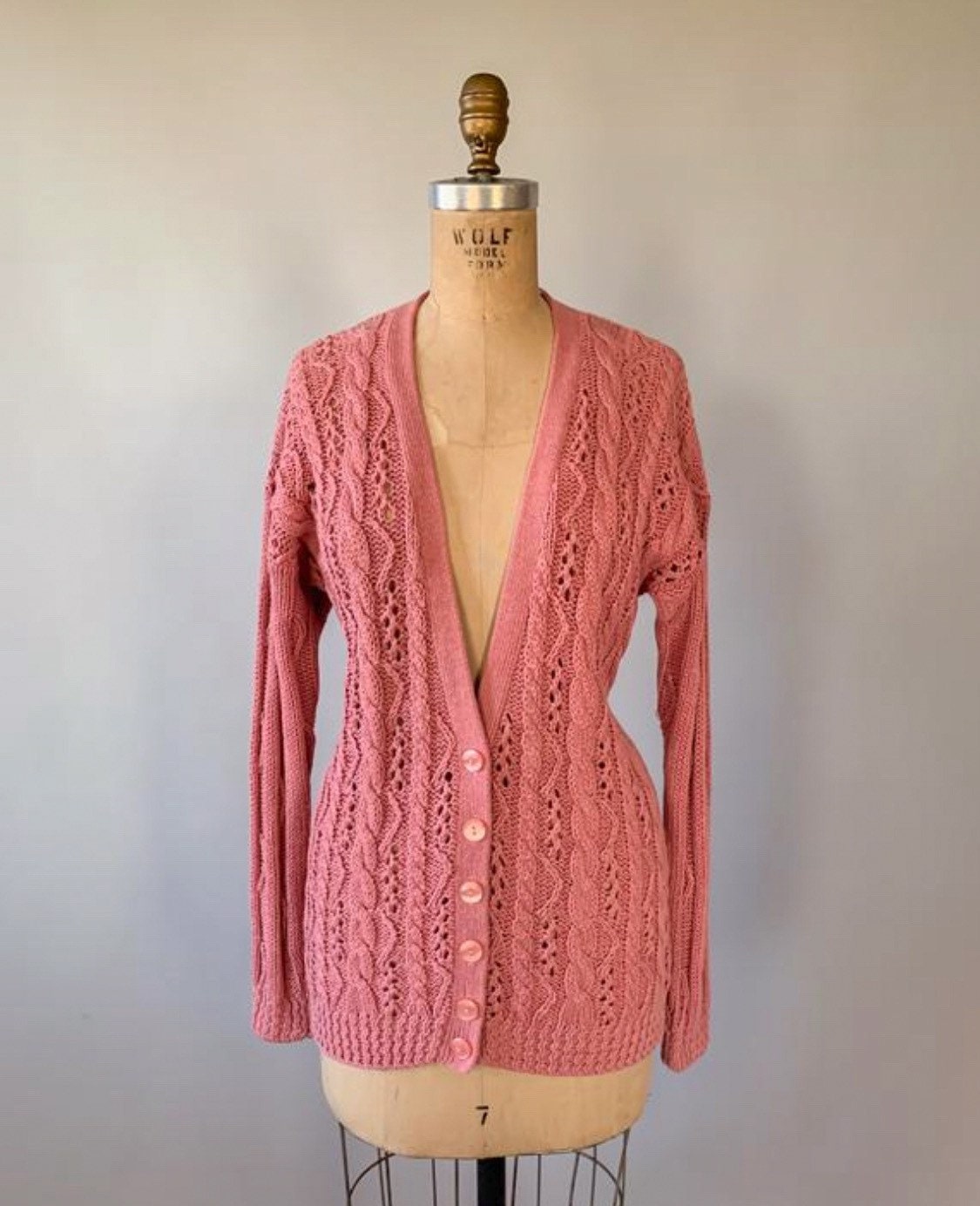 pink rose cardigan