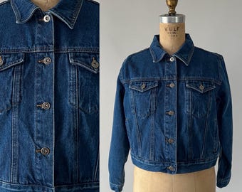 Vintage 1990s cropped denim jacket, Medium Large