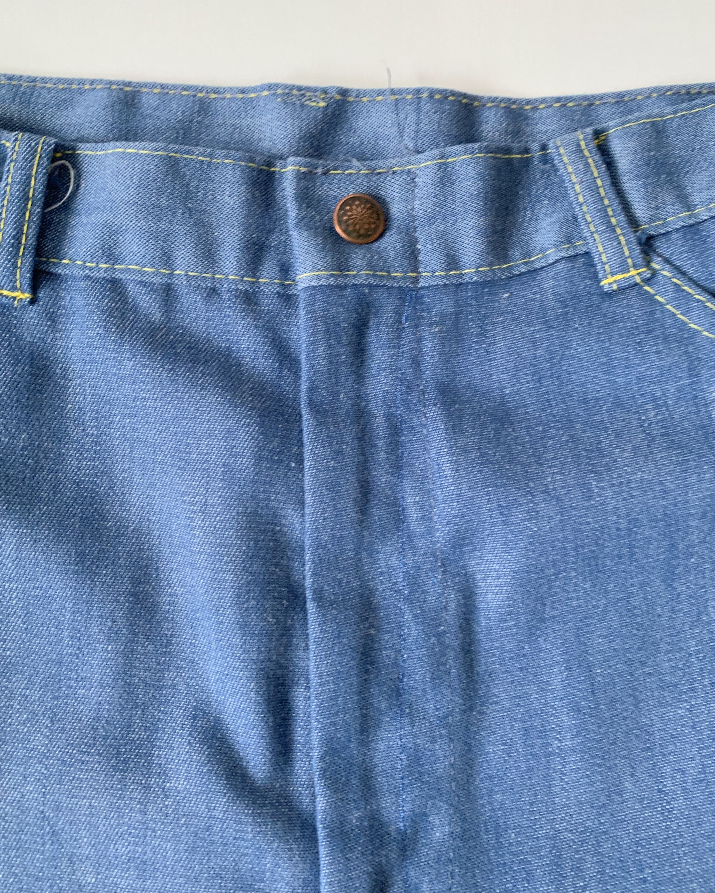 Vintage 1970s Sears medium blue high rise straight leg jeans / medium M ...