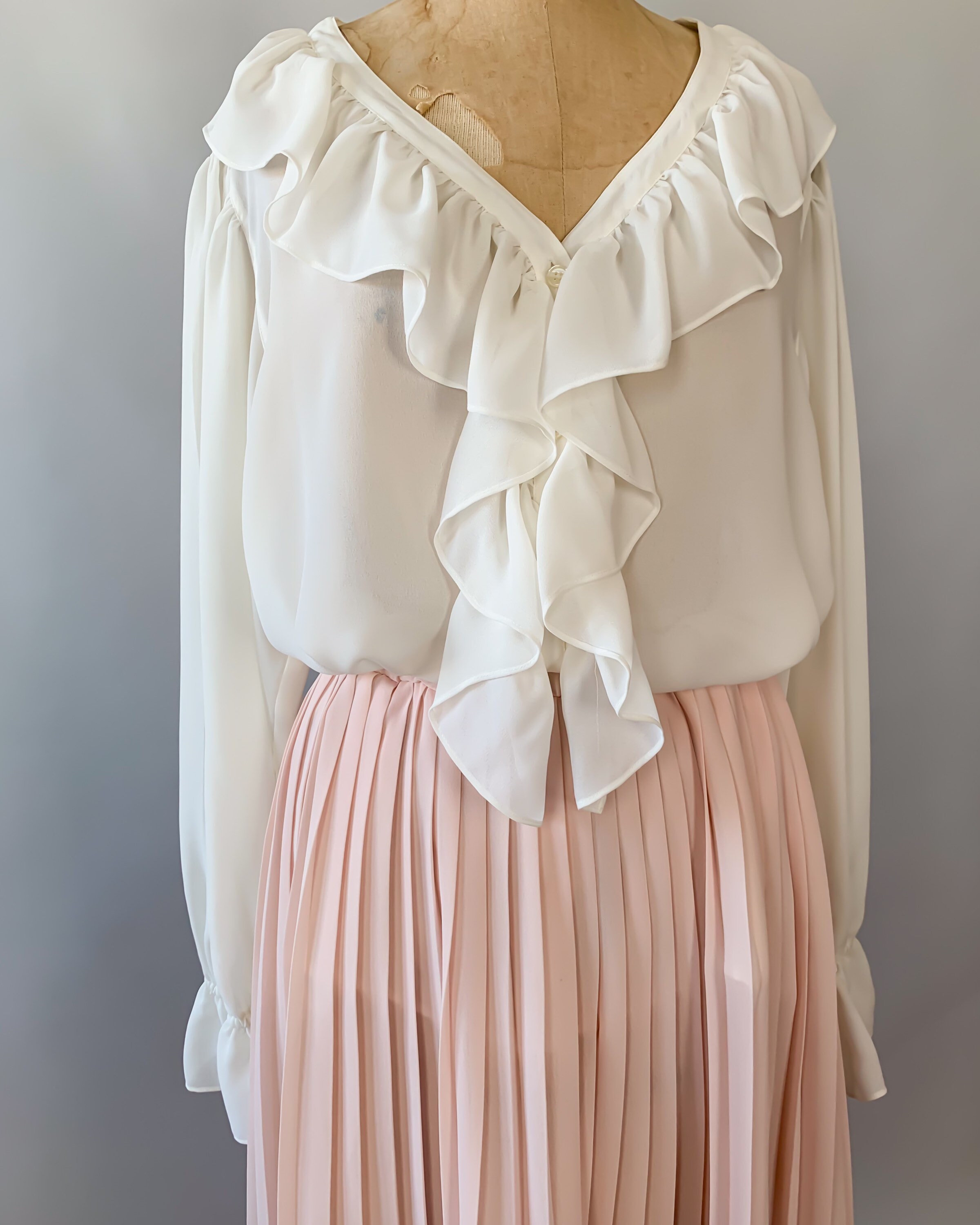 small ruffle sleeves