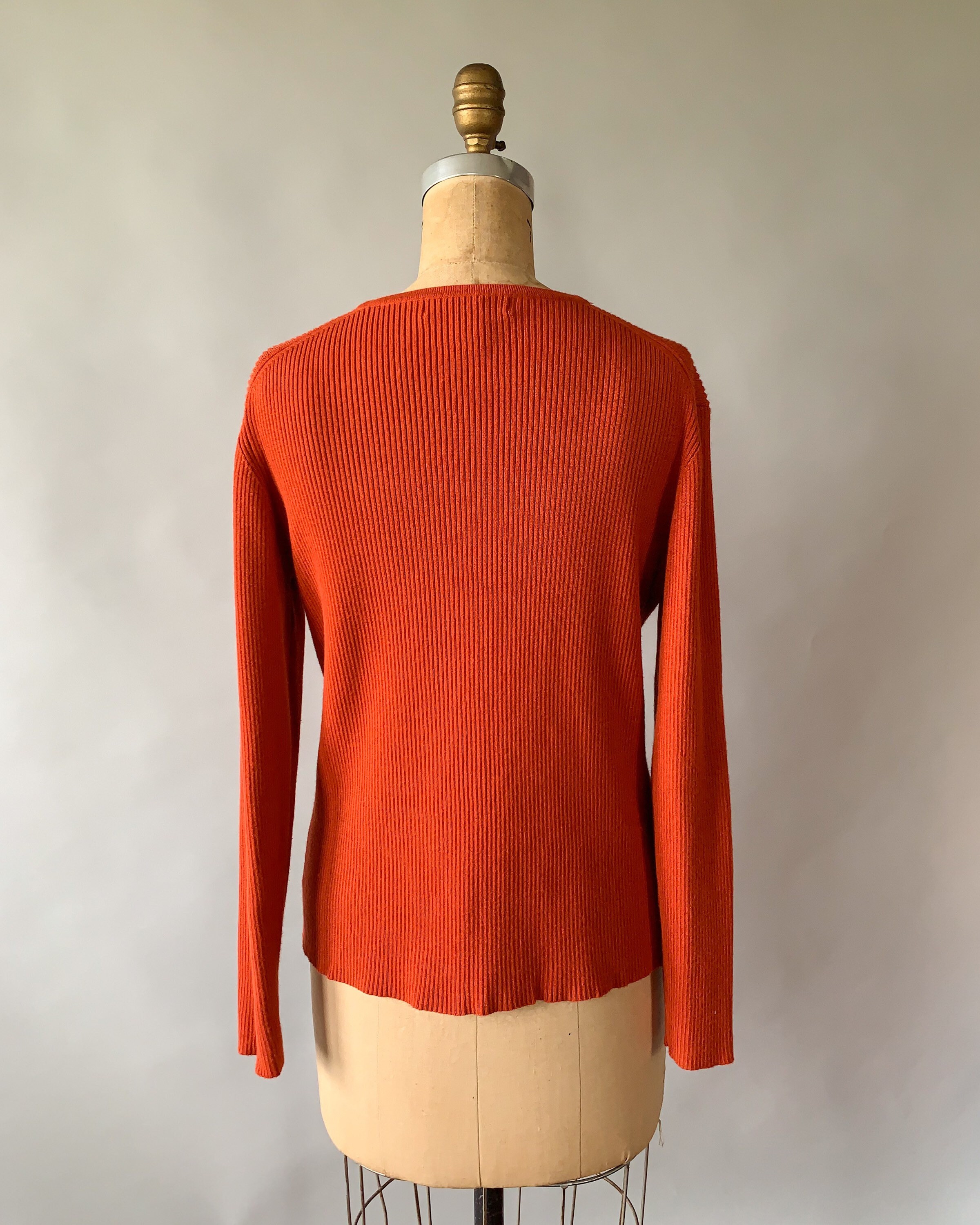 90s Ribbed Green Short Sleeve Sweater Top main image 1
