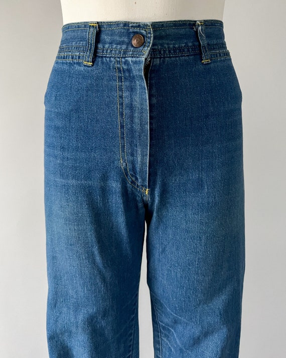 Vintage 80s Jeans, 1980s Angel Britches Mid Blue … - image 3