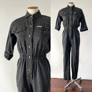 Lana Roux 90s Retro Revolt Dungaree Utility Denim Jumpsuit