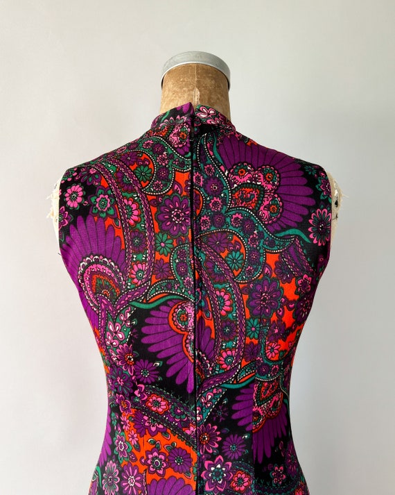 Vintage 60s Dress, 1960s 70s Mod Hippie Sleeveles… - image 6