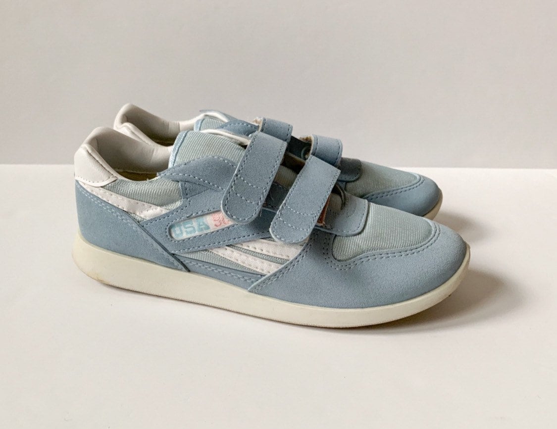 Vintage 80s sneakers / 1980s blue tennis shoes / 80s blue sneakers ...