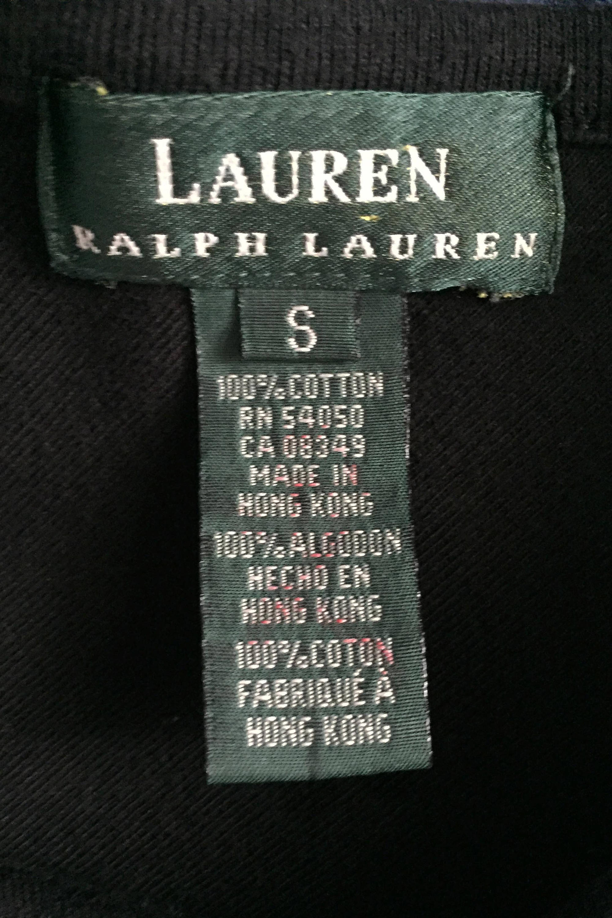 Vintage 1990s Ralph Lauren black v neck maxi t shirt dress Small S