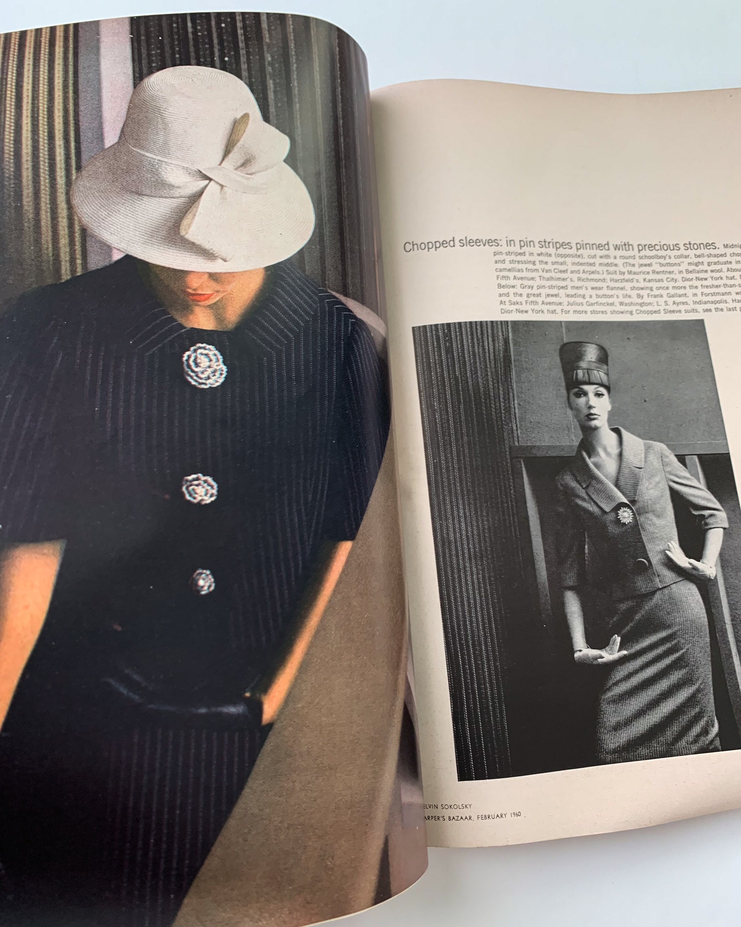 Vintage 1960s Harpers Bazaar magazine, February 1960
