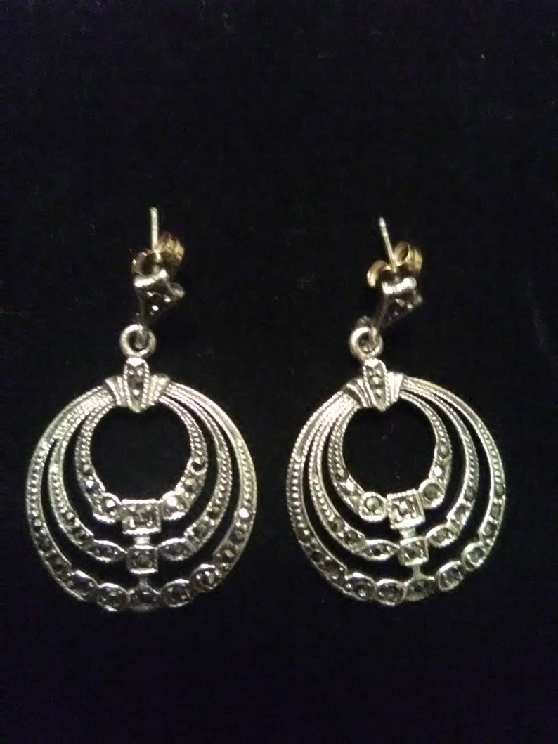 Triple Circle Dangle Earrings - 