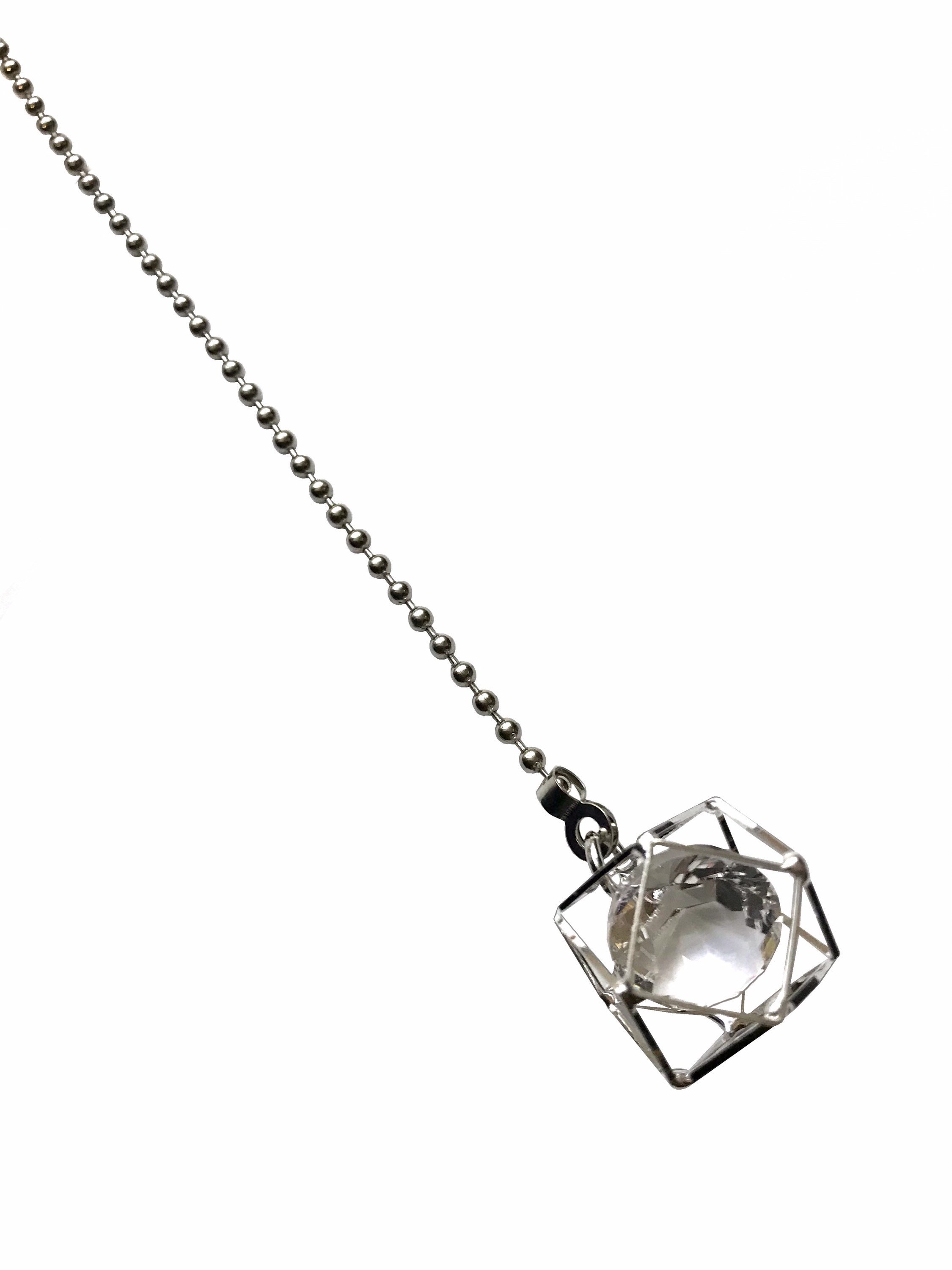 Crystal Ball Ceiling Fan Pull Chain, Swarovski Crystals Light Pull, Crystal  Prism