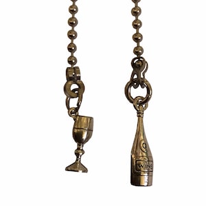 Wine Drinkers Fan Light Pull Chain Extender Ornament Set