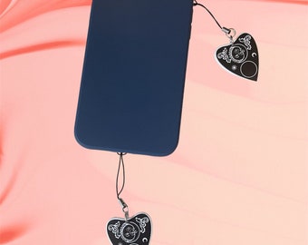 ONE Large acrylic Planchette Cell Phone, Purse, Zipper Charm