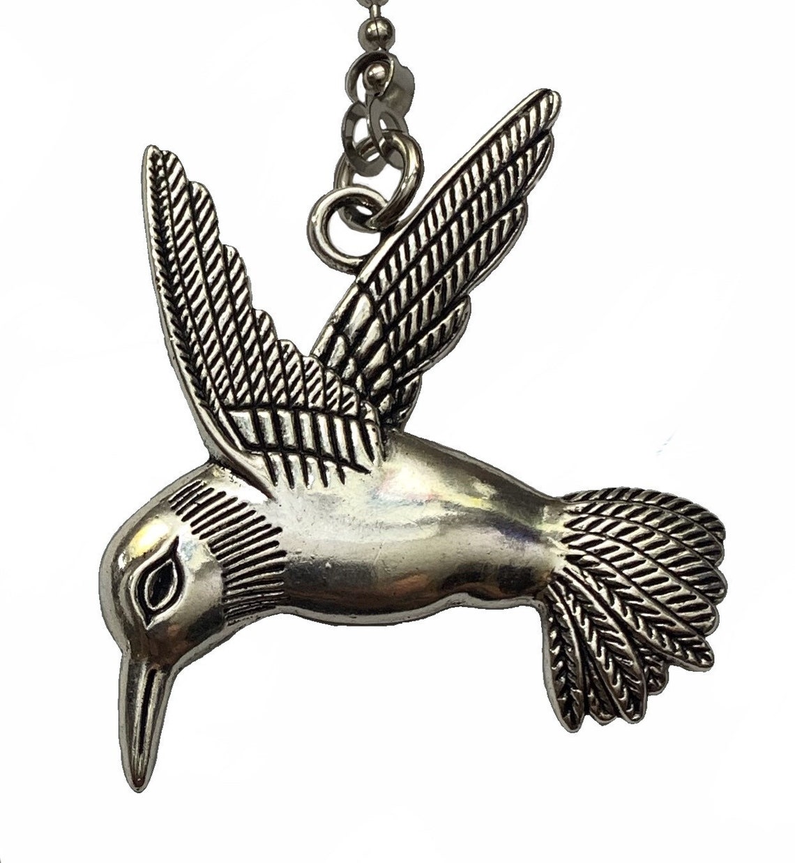 Very Large Hummingbird & Rose Fan Light Pull Chain Ornament Etsy