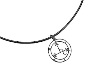 Adjustable Lilith Pendant Black Cord Necklace