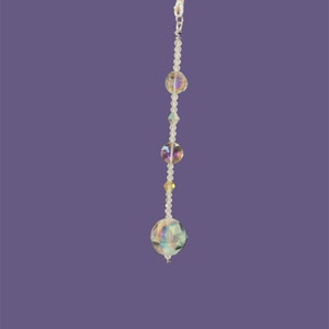 Blue Purple Gree Hue Crystal Colors Glass Rear view Mirror Window Hanging Suncatcher