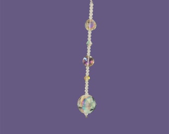 Blue Purple Gree Hue Crystal Colors Glass Car Rearview Mirror Home Window Hanging Suncatcher