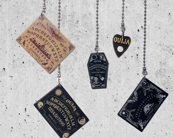 Ouija Board Fan Pull Chain Set: Glitter Planchette, Gothic Decor