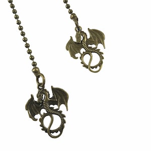 Bronze color Flying Dragon Fan Light Pull Chain