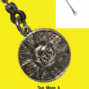 Sun Moon Zodiac Signs w/ Bulb Fan Light Pull Chain Ornament Set