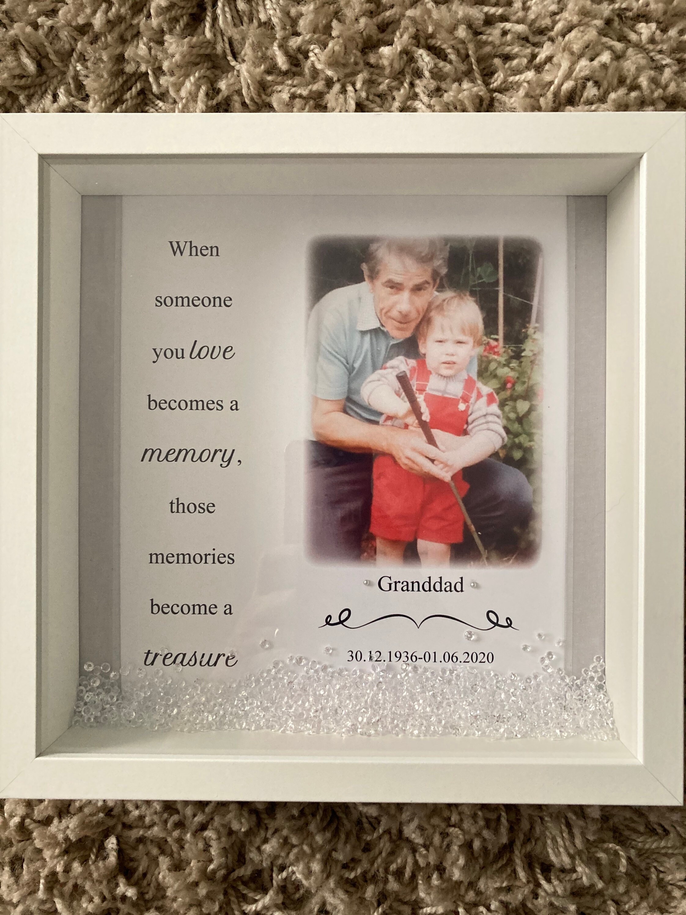 Memorial Personalised Remembrance Box Frame Etsy UK