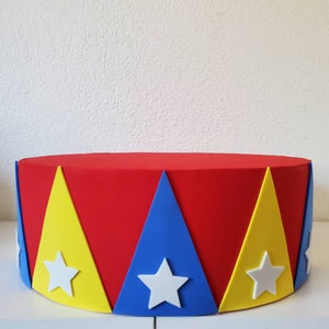 Circus carnival stool Faux cake