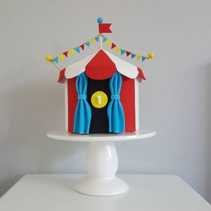 Circus carnival tent cake topper image 2