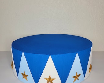 Circus carnival stool fake cake, faux party prop, cake stand