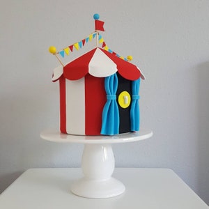 Circus carnival tent cake topper image 3