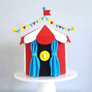 Circus carnival tent cake topper image 1